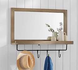 Lucy Entryway Mirror with Hooks