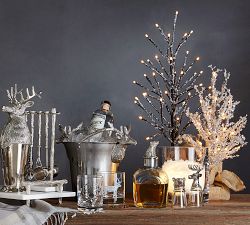 Open Box: Lit Snowy Crystal Trees