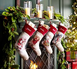 Painted Santa Claus Stocking