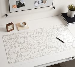 Tan Sentiment Desk Blotter