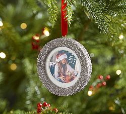 Dated Glitter Frame Ornament - Circle