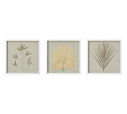 Fronds Shadow Box Wall Art - Set of 3