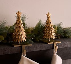 Golden Tree Stocking Holder