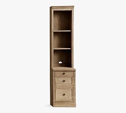 Livingston Narrow Bookcase with Cabinet (17.5")