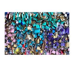 Parisian Love Locks Framed Print by Rebecca Plotnick