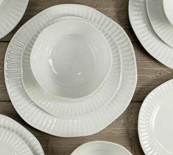 Colonnade Stoneware White Dinnerware Set