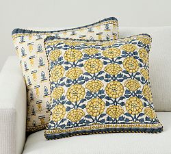 Fleur Printed Jacquard Reversible Pillow