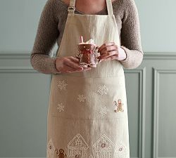 Gingerbread Village Embroidered Adult Apron