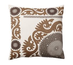 Metallic Suzani Pillow Cover