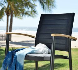 Talavera Teak Rectangular Outdoor Dining Table with Beech Dining Armchair Set