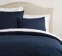 Esential Diamond Cotton Quilt &amp; Shams