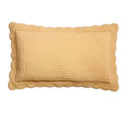 Open Box: Heirloom Scallop Quilted Sham, King, Set of 2 -Harvest Gold