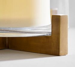 Brooks Cross Bar Hurricane Candle Holder