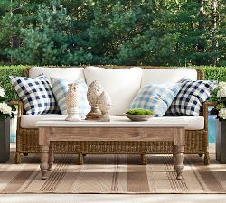 Gingham Outdoor Pillow