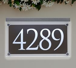 Metallic Crystal LEDTrajan Engraved Address Sign