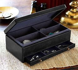 Saddle Leather Valet, Charcoal