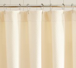 Chevron Matelasse Cotton Shower Curtain