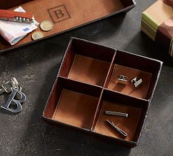 Saddle Leather Four Square Catchall