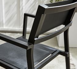 Open Box: Fiji Metal &amp; Mesh Stackable Dining &amp; Armchairs