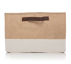 Jute and Canvas Storage Basket