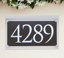 Metallic Crystal LEDTrajan Engraved Address Sign