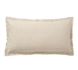 Open Box: Belgian Flax Linen Double Flange Sham, King, Set of 2 - Natural