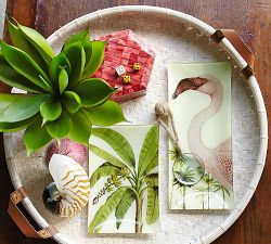 Whitewash Woven Tray