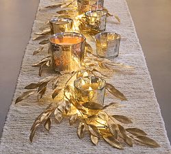 Faceted Mercury Glass Candle Holder