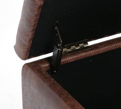 Jay Tufted Leather Storage Bench