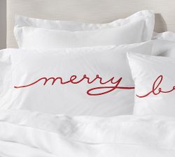 Merry &amp; Bright Organic Cotton Pillowcases - Set of 2