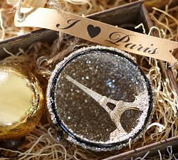 Paris Orb Glass Ornament