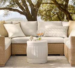 Bridgeport Metal Round Outdoor Side Table (19")