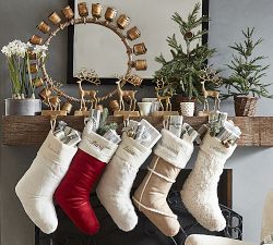 Faux Fur Knit Stockings