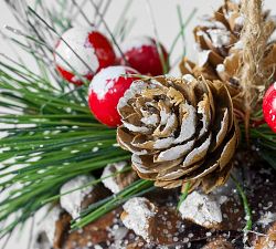Frosted Pinecone Sphere Ornament