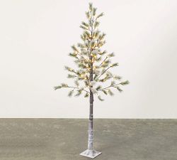 Lit Indoor/Outdoor Snow Pine Tree
