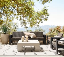 Pomona Concrete Chunky Leg Square Outdoor Coffee Table (40")