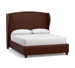 Raleigh Wingback Leather Bed