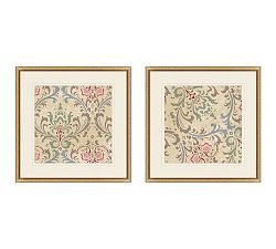 Colorful Damask Framed Paper Print