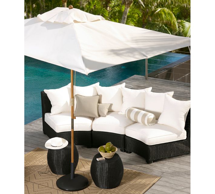 ceramic patio umbrella stand Concrete Outdoor Umbrella Base, 66 lbs