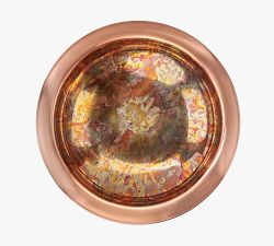 Copper Bird Bath on Garden Pole