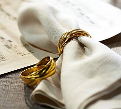 Five Golden Rings Napkin Ring, Set of 4