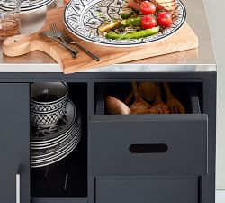 Malibu Metal Outdoor Kitchen Double Cabinet (58")