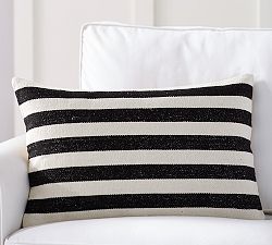 Mini Awning Striped Dhurrie Lumbar Pillow Cover