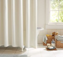 Chevron Matelasse Cotton Shower Curtain