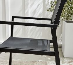 Open Box: Fiji Metal &amp; Mesh Stackable Dining &amp; Armchairs