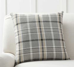 Outdoor Blanche Plaid Pillow