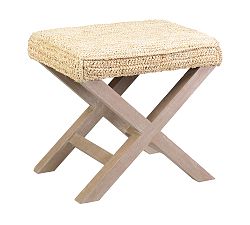 Raffia X-Base Accent Stool