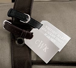 Silver-Plated Engravable Luggage Tag