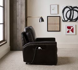 Tyler Square Arm Leather Power Lift Recliner