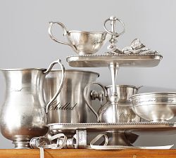 Antique Silver Sentiment Napkin Rings